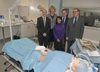 Staff and guests in the simulation centre